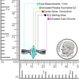 Marquise Art Deco Infinity Wedding Engagement Ring Simulated Cubic Zirconia 925 Sterling Silver