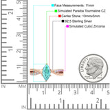 Marquise Art Deco Infinity Wedding Engagement Ring Simulated Cubic Zirconia 925 Sterling Silver