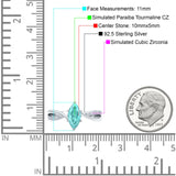 Marquise Art Deco Infinity Wedding Engagement Ring Simulated Cubic Zirconia 925 Sterling Silver