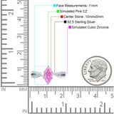 Marquise Art Deco Infinity Wedding Engagement Ring Simulated Cubic Zirconia 925 Sterling Silver