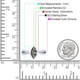 Marquise Art Deco Infinity Wedding Engagement Ring Simulated Cubic Zirconia 925 Sterling Silver