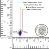 Marquise Art Deco Wave Wedding Engagement Ring Simulated Cubic Zirconia 925 Sterling Silver