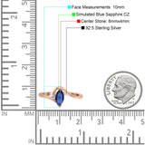 Marquise Art Deco Wave Wedding Engagement Ring Simulated Cubic Zirconia 925 Sterling Silver