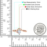 Marquise Art Deco Wave Wedding Engagement Ring Simulated Cubic Zirconia 925 Sterling Silver