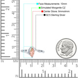 Marquise Art Deco Wave Wedding Engagement Ring Simulated Cubic Zirconia 925 Sterling Silver