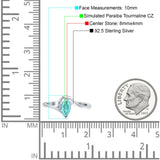 Marquise Art Deco Wave Wedding Engagement Ring Simulated Cubic Zirconia 925 Sterling Silver