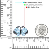 Teardrop Pear Butterfly Filigree Swirl Ring Simulated Cubic Zirconia 925 Sterling Silver Butterfly Ring