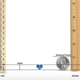 Heart Stud Earrings Created Opal 925 Sterling Silver (10mm)
