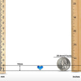 Heart Stud Earrings Created Opal 925 Sterling Silver (10mm)