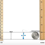 Drop Dangle Earrings Created Opal Simulated CZ 925 Sterling Silver(24mm)