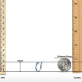 Hoop Earrings Created Opal 925 Sterling Silver (18mm)