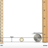 Halo Circle Stud Earrings Lab Created Opal Round Simulated CZ 925 Sterling Silver (14mm)