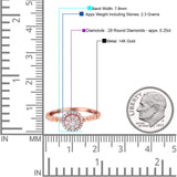 14K Gold 0.25ct Round 7.8mm G SI Promise Diamond Engagement Wedding Ring