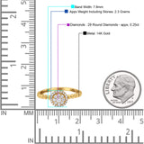 14K Gold 0.25ct Round 7.8mm G SI Promise Diamond Engagement Wedding Ring