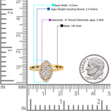 14K Gold 0.38ct Round 12.5mm G SI Promise Diamond Engagement Wedding Ring