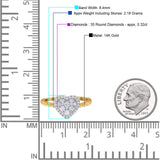 14K Gold 0.32ct Round 8.4mm G SI Promise Diamond Engagement Wedding Ring