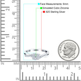 Infinity Wedding Band Engagement Ring Round Pave Simulated Cubic Zirconia 925 Sterling Silver (6mm)