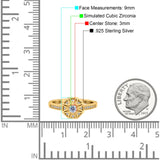 Art Deco Star Wedding Ring Band Round Pave Simulated Cubic Zirconia 925 Sterling Silver (9mm)