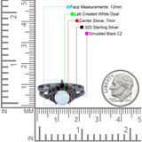 Two Piece Art Deco Wedding Vintage Black Marquise Round Simulated Cubic Zirconia 925 Sterling Silver