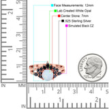 Two Piece Art Deco Wedding Vintage Black Marquise Round Simulated Cubic Zirconia 925 Sterling Silver