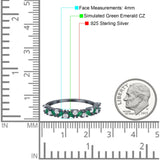 Wedding Band Eternity Ring Marquise Round Simulated Cubic Zirconia 925 Sterling Silver