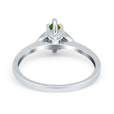 Marquise Art Deco Engagement Ring Simulated Cubic Zirconia 925 Sterling Silver