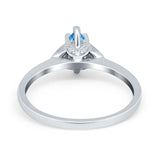 Marquise Art Deco Engagement Ring Simulated Cubic Zirconia 925 Sterling Silver