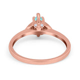 Marquise Art Deco Engagement Ring Simulated Cubic Zirconia 925 Sterling Silver