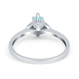 Marquise Art Deco Engagement Ring Simulated Cubic Zirconia 925 Sterling Silver