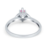 Marquise Art Deco Engagement Ring Simulated Cubic Zirconia 925 Sterling Silver