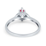 Marquise Art Deco Engagement Ring Simulated Cubic Zirconia 925 Sterling Silver