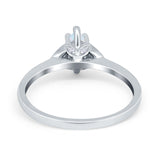 Marquise Art Deco Engagement Ring Simulated Cubic Zirconia 925 Sterling Silver