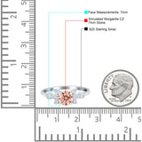 Vintage Style Round Simulated Cubic Zirconia Wedding Ring 925 Sterling Silver