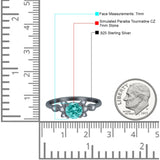 Vintage Style Round Simulated Cubic Zirconia Wedding Ring 925 Sterling Silver