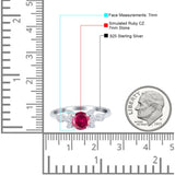 Vintage Style Round Simulated Cubic Zirconia Wedding Ring 925 Sterling Silver