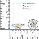 Vintage Style Round Simulated Cubic Zirconia Wedding Ring 925 Sterling Silver