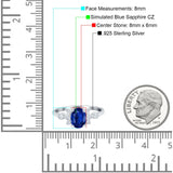 Vintage Style Oval Engagement Ring Simulated Cubic Zirconia 925 Sterling Silver