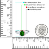 Vintage Style Oval Engagement Ring Simulated Cubic Zirconia 925 Sterling Silver
