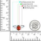Vintage Style Oval Engagement Ring Simulated Cubic Zirconia 925 Sterling Silver
