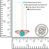 Vintage Style Oval Engagement Ring Simulated Cubic Zirconia 925 Sterling Silver