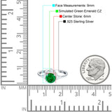 Vintage Round Engagement Ring Simulated Cubic Zirconia 925 Sterling Silver