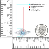 Filigree Engagement Ring Round Simulated Cubic Zirconia 925 Sterling Silver