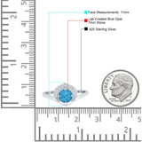 Filigree Engagement Ring Round Simulated Cubic Zirconia 925 Sterling Silver