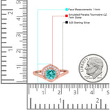 Filigree Engagement Ring Round Simulated Cubic Zirconia 925 Sterling Silver