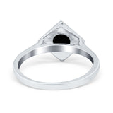 Round Solitaire Engagement Ring Simulated Cubic Zirconia 925 Sterling Silver