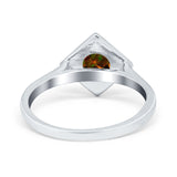 Round Solitaire Engagement Ring Simulated Cubic Zirconia 925 Sterling Silver