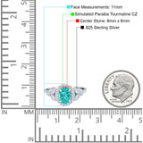 Oval Art Deco Engagement Ring Round Simulated Cubic Zirconia 925 Sterling Silver