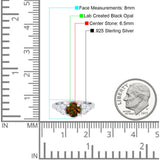 Filigree Wedding Ring Round Simulated Cubic Zirconia 925 Sterling Silver