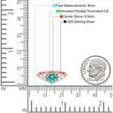 Filigree Wedding Ring Round Simulated Cubic Zirconia 925 Sterling Silver