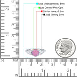 Filigree Wedding Ring Round Simulated Cubic Zirconia 925 Sterling Silver